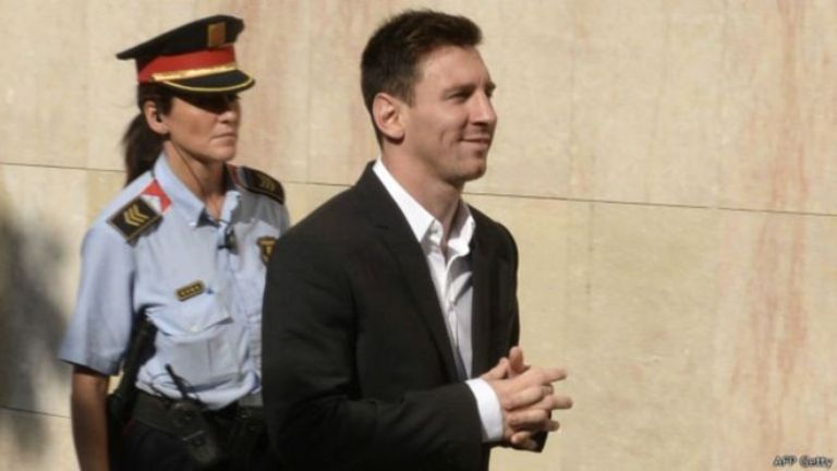 Umukinnyi Lionel Messi imbere y’ubutabera bwa Espagne