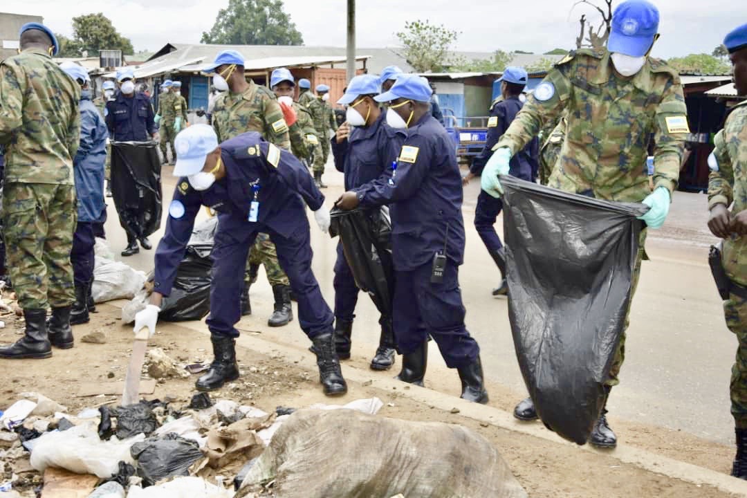 Abapolisi b’u Rwanda bakoze umuganda rusange muri Sudani y’Epfo