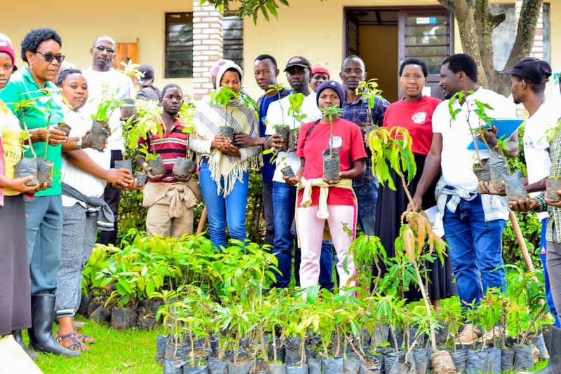 Muhanga: Buri rugo rwatangiye guhabwa ibiti bizafasha mu kurwanya imirire mibi no kubungabunga ibidukikije